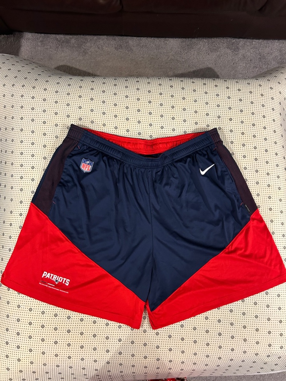 Nike Navy & Red Patriots Athletic Shorts